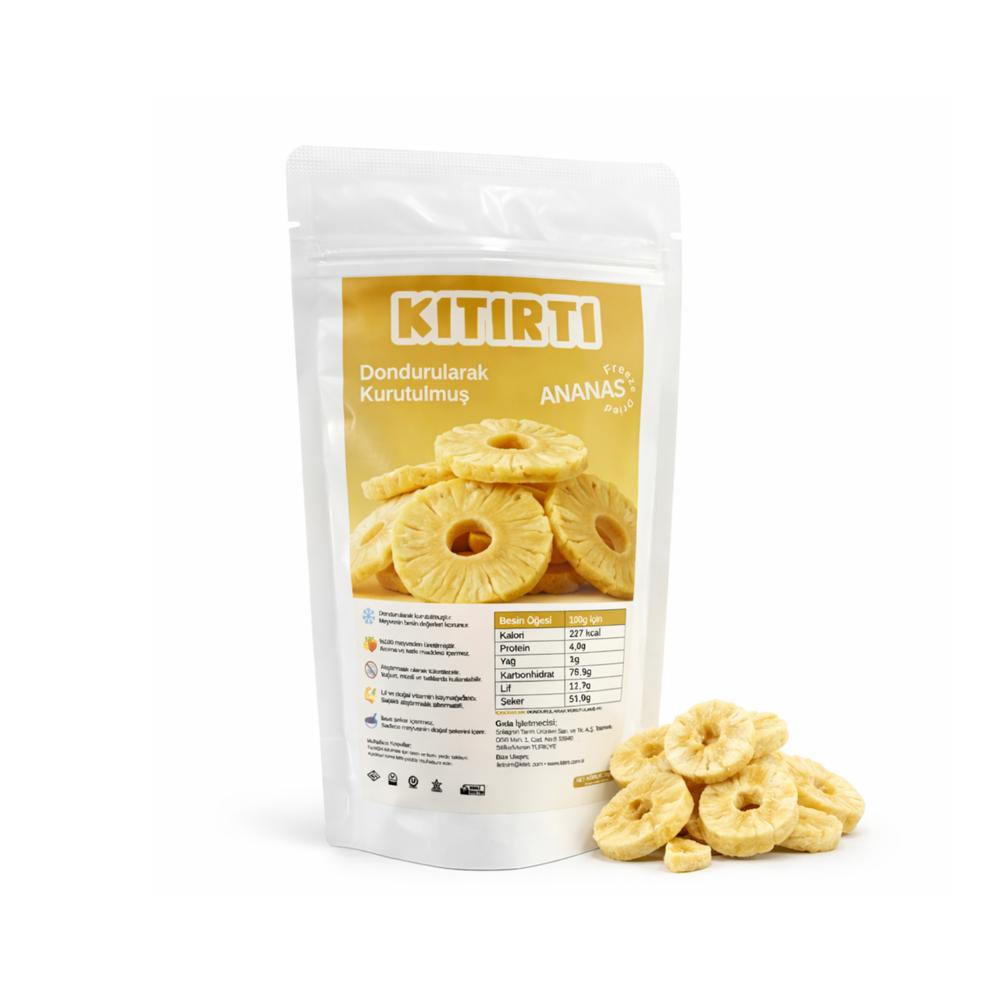Freeze-Dry Kıtır Ananas